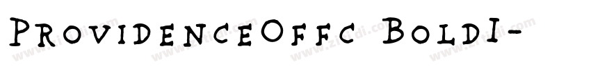 ProvidenceOffc BoldI字体转换